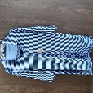 Bobby Jones men's XL blue striped golf‎ polo shirt NWT